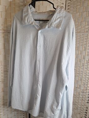 Classic Light Blue Men's Button-Up Shirt